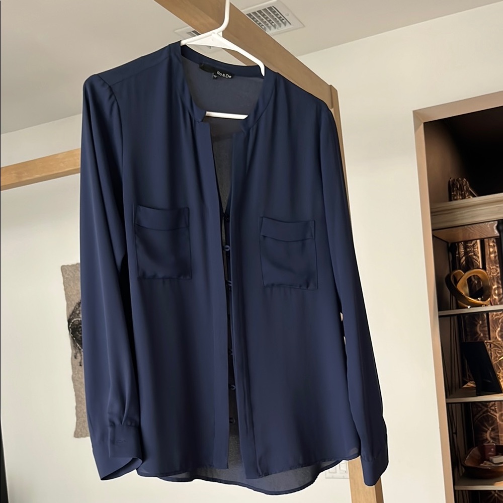 Ro & De Midnight Blue Blouse
